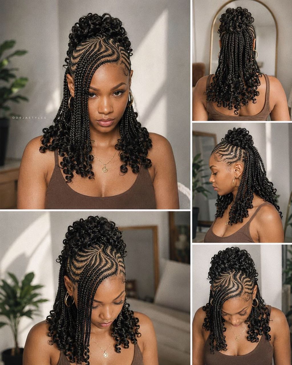 Fulani Braids avec mèches curly