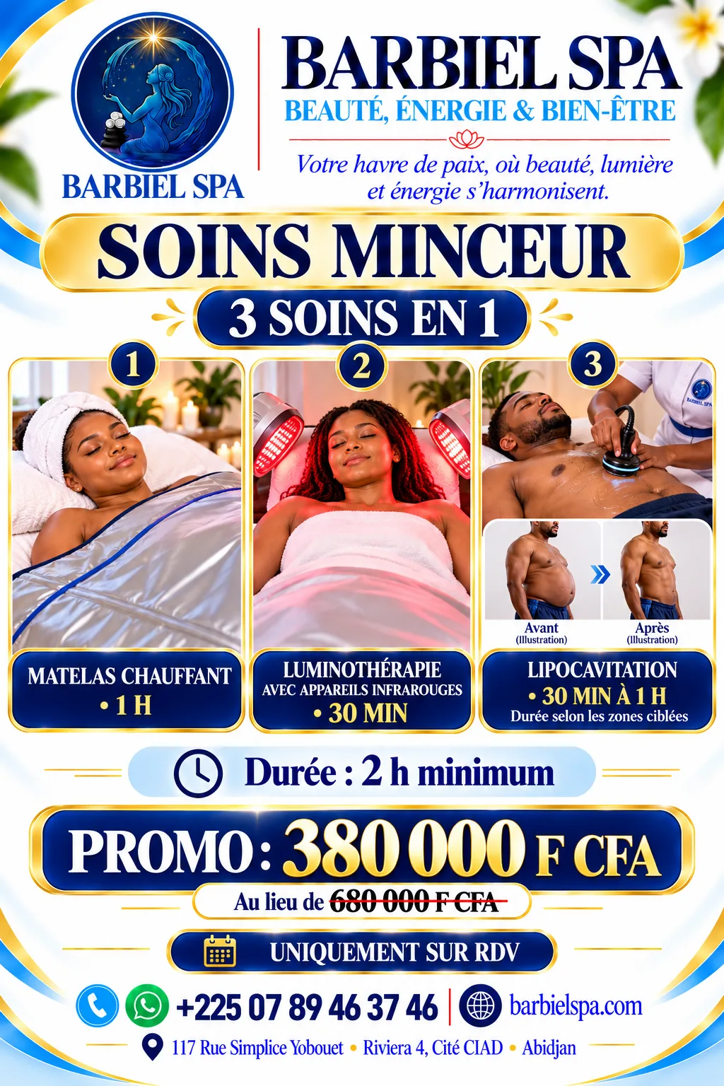 Soins minceurs : Kit 3 Soins en 1 Soins d'au moins 2heures de temps
