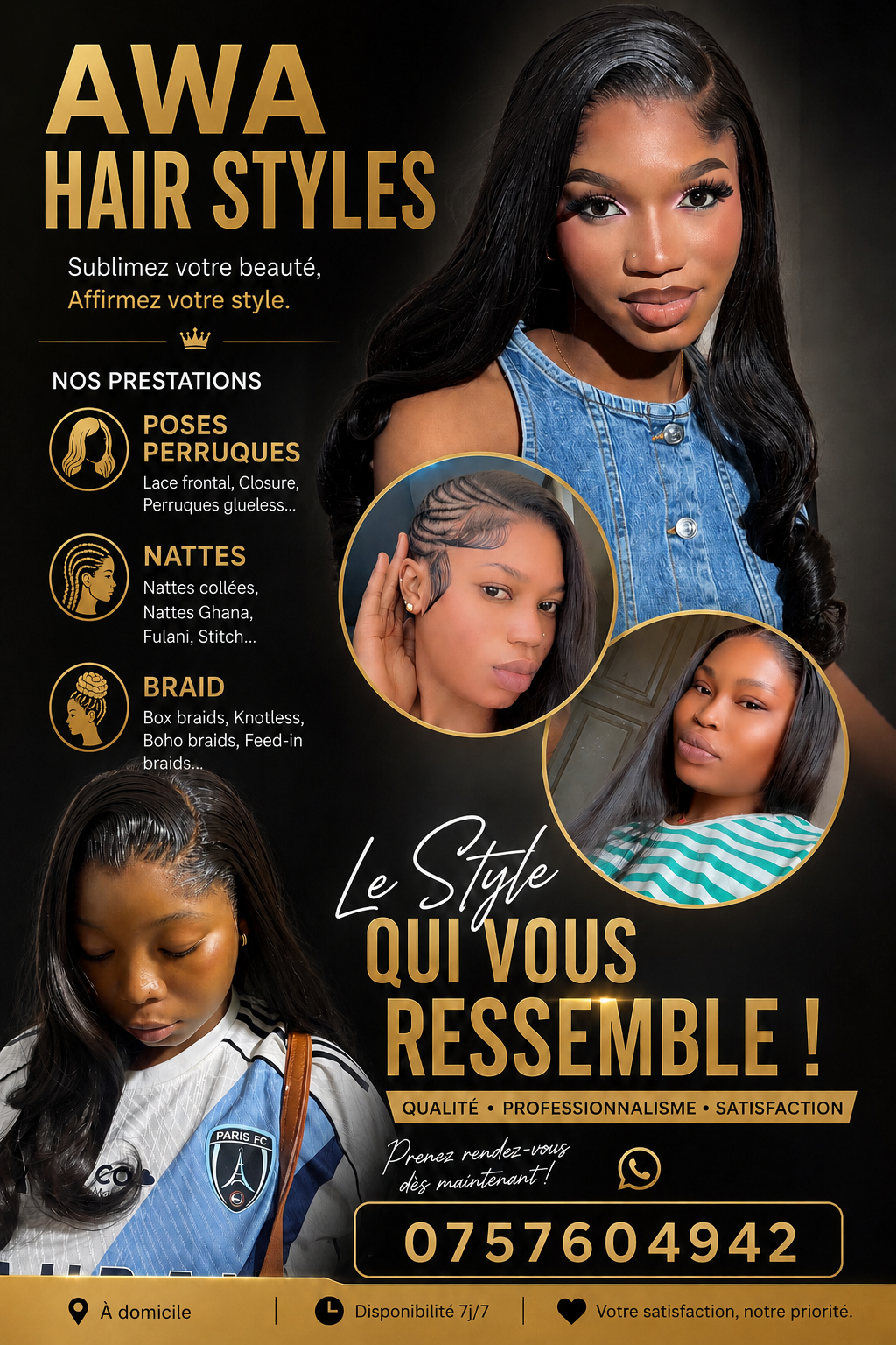 Logo de Awa hair style